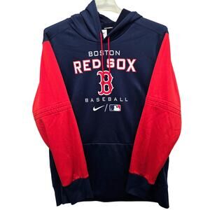 Nike Baseball Men's Therma Fit Boston Red Sox Kangaroo Pocket RW&B Hoodie XL
